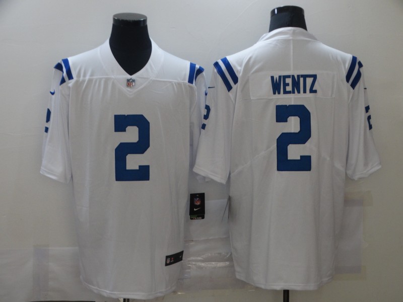 Men Indianapolis Colts #2 Wentz White Nike Vapor Untouchable Limited NFL Jerseys